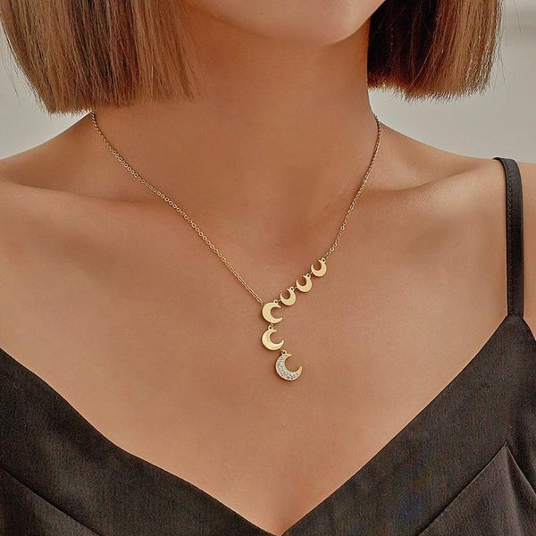 fashion moon pendnat necklace elegant women travel street statement choker metal clavicle chain jewelry gift, Silver
fashion moon pendnat necklace elegant women travel street statement choker metal clavicle chain jewelry gift, Silver