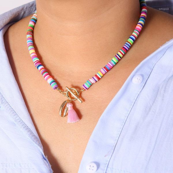 chokers women's necklace bohemia colorful o-chain shell tassel charm soft clay beaded choker beach party jewelry gift1, Golden;silver
chokers women's necklace bohemia colorful o-chain shell tassel charm soft clay beaded choker beach party jewelry gift1, Golden;silver