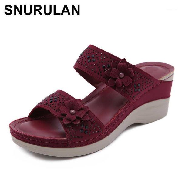 slippers snurulan2021 summer women's color matching massage bottom large size flower retro slope with comfortable wild word1, Black
slippers snurulan2021 summer women's color matching massage bottom large size flower retro slope with comfortable wild word1, Black
