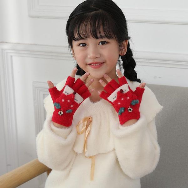 five fingers gloves christmas cashmere knitting cartoon mittens for kids winter warm fingerless wrist half finger flip, Blue;gray
five fingers gloves christmas cashmere knitting cartoon mittens for kids winter warm fingerless wrist half finger flip, Blue;gray