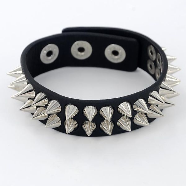 gothic delicate cuspidal spikes rivet cone stud cuff black leather bracelets bangles punk bracelet for women men qylaeo, White
gothic delicate cuspidal spikes rivet cone stud cuff black leather bracelets bangles punk bracelet for women men qylaeo, White