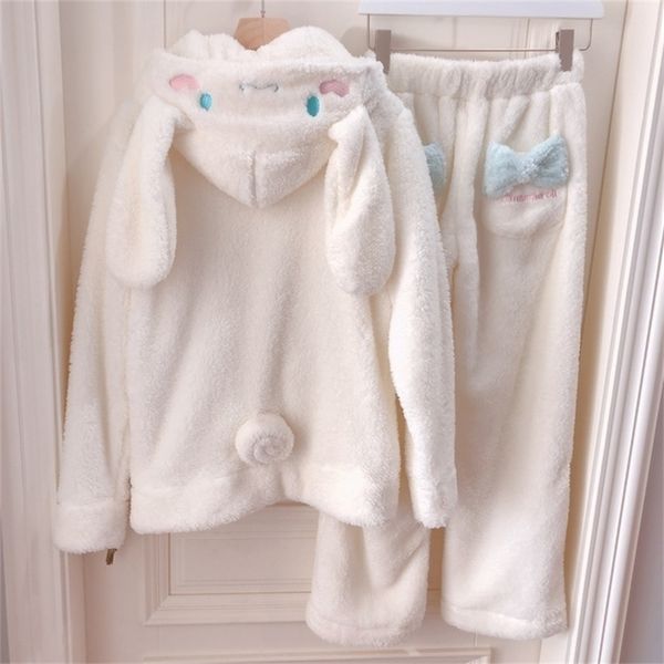 cosplay cinnamoroll sweatshirt two piece pajama coral fleece thick warm winter women cartoon kawaii white hoodies trousers set y200915, Black
cosplay cinnamoroll sweatshirt two piece pajama coral fleece thick warm winter women cartoon kawaii white hoodies trousers set y200915, Black