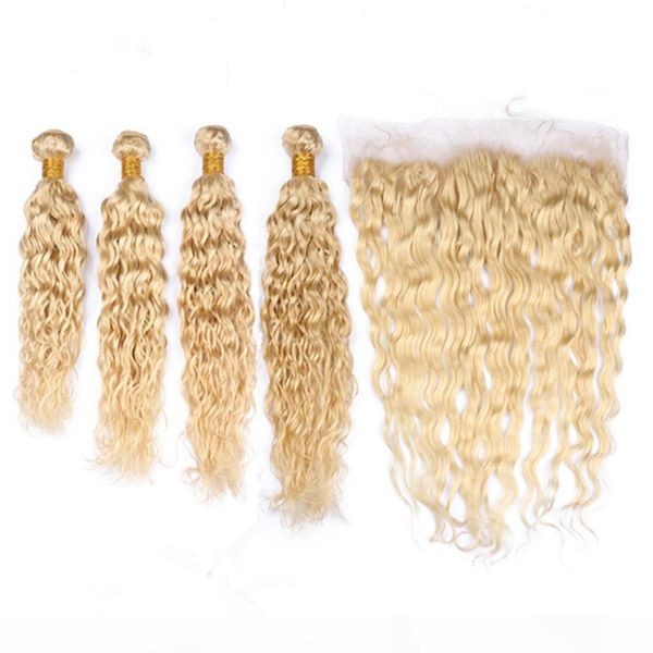 bleach blonde virgin indian human hair wefts wet and wavy with frontal water wave #613 blonde weaves 4bundles with 13x4 lace frontal closure, Black;brown
bleach blonde virgin indian human hair wefts wet and wavy with frontal water wave #613 blonde weaves 4bundles with 13x4 lace frontal closure, Black;brown