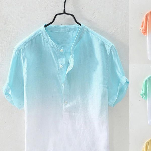 summer mens cool and thin breathable collar hanging dyed gradient cotton shirt casual turn down collar gradient shirts blouse, White;black
summer mens cool and thin breathable collar hanging dyed gradient cotton shirt casual turn down collar gradient shirts blouse, White;black