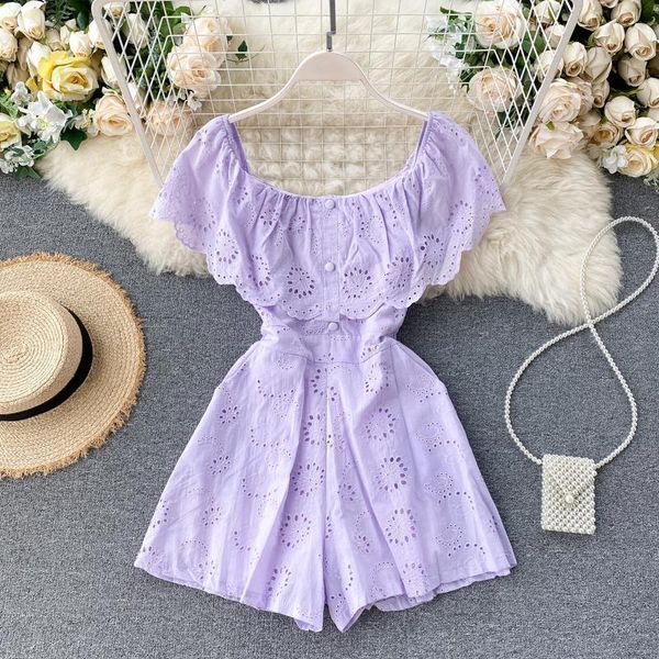 slash neck women jumpsuits 2020 new sweet ruffles hollow solid rompers summer fashion wide leg short rompers, Black;white
slash neck women jumpsuits 2020 new sweet ruffles hollow solid rompers summer fashion wide leg short rompers, Black;white
