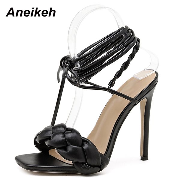 aneikeh pu cross-tied sandales summer 2021 new peep toe high heel solid fashion pleated slides ladies gladiator party shoes c0129, Black
aneikeh pu cross-tied sandales summer 2021 new peep toe high heel solid fashion pleated slides ladies gladiator party shoes c0129, Black