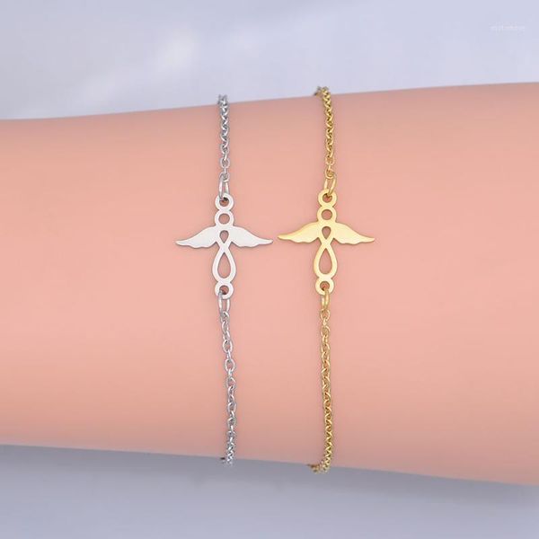 link, chain 100% stainless steel dainty angel charm bracelet for women wholesale factory sale oem jewelry order accepted1, Black
link, chain 100% stainless steel dainty angel charm bracelet for women wholesale factory sale oem jewelry order accepted1, Black