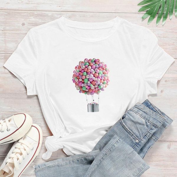 harajuku style t shirt multicolor balloons make up a air balloon graphic design new women t-shirt exquisite gorgeous t shirt, White
harajuku style t shirt multicolor balloons make up a air balloon graphic design new women t-shirt exquisite gorgeous t shirt, White