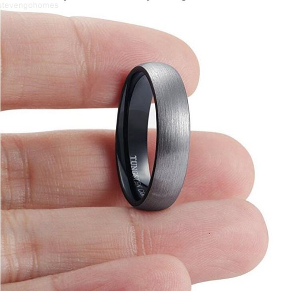 men engagement tungsten wedding rings band brushed for black 6mm, Silver
men engagement tungsten wedding rings band brushed for black 6mm, Silver