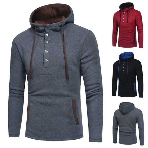 fashion spring and autumn new casual men's color contrast hooded long sleeve sweater sportswear, Gray
fashion spring and autumn new casual men's color contrast hooded long sleeve sweater sportswear, Gray