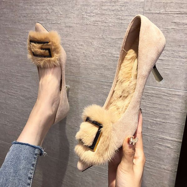20269-1 plush high women's thin heeled 2020 winter new light mouth pointed large single shoes 40414243, White;red
20269-1 plush high women's thin heeled 2020 winter new light mouth pointed large single shoes 40414243, White;red