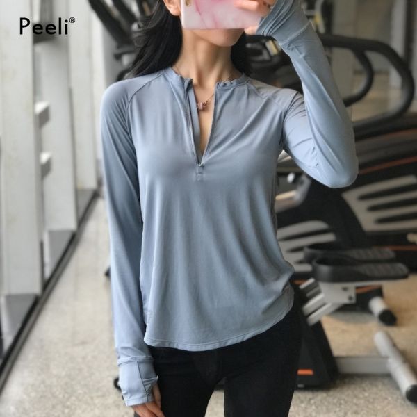 peeli long sleeve yoga fitness sports women jerseys workout t shirts quick dry yoga shirt exercise gym tank activewear t200401, White
peeli long sleeve yoga fitness sports women jerseys workout t shirts quick dry yoga shirt exercise gym tank activewear t200401, White