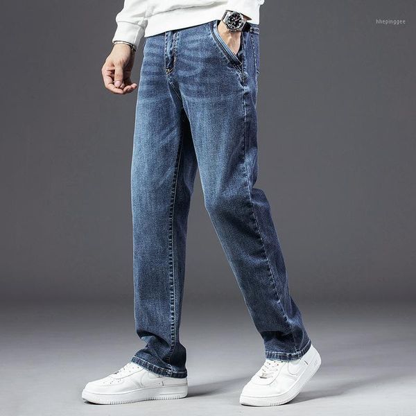 men's jeans 2021 mens autumn winter blue loose elastic fashion business classic style denim pants smart casual trousers male,8811
men's jeans 2021 mens autumn winter blue loose elastic fashion business classic style denim pants smart casual trousers male,8811