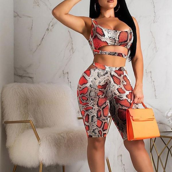 snake print bodycon women two piece set crop elastic waist knee length women suits summer style women tracksuit, Gray
snake print bodycon women two piece set crop elastic waist knee length women suits summer style women tracksuit, Gray