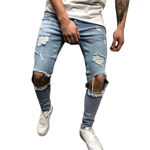men jeans stretch destroyed ripped design fashion ankle zipper skinny for men1 men's, Blue
men jeans stretch destroyed ripped design fashion ankle zipper skinny for men1 men's, Blue