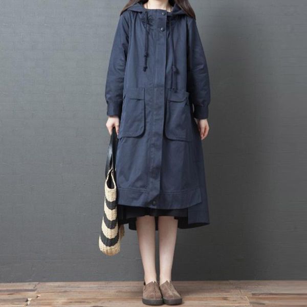 women's jackets lady solid color women loose mid-length over-the-knee plus size hooded skirt windbreaker waterproof coat, Black;brown
women's jackets lady solid color women loose mid-length over-the-knee plus size hooded skirt windbreaker waterproof coat, Black;brown