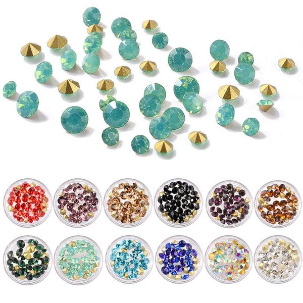 nail art decorations 12 colors crystal ab rhinestones multi-size sharp bottom design 3d manicure decoration, Silver;gold
nail art decorations 12 colors crystal ab rhinestones multi-size sharp bottom design 3d manicure decoration, Silver;gold