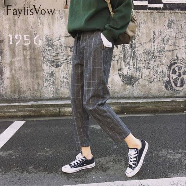 women's pants & capris faylisvow korean style high waist casual autumn gray plaid pockets loose harem harajuku ankle length trousers gi, Black;white
women's pants & capris faylisvow korean style high waist casual autumn gray plaid pockets loose harem harajuku ankle length trousers gi, Black;white