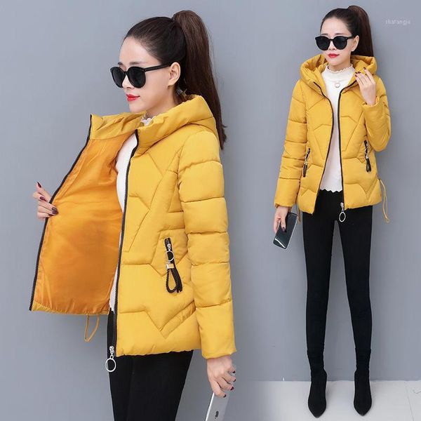 2020 new cotton coat women's winter jacket short hooded oversized casual jacket pure color zipper cotton padded warm outwear1, Black
2020 new cotton coat women's winter jacket short hooded oversized casual jacket pure color zipper cotton padded warm outwear1, Black