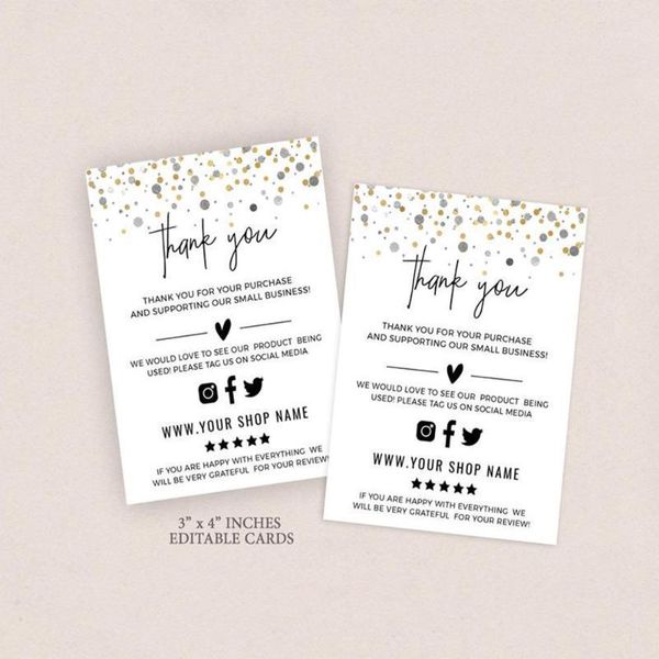 custom silver gold business thank you card thank you for your order cards template small business package1
custom silver gold business thank you card thank you for your order cards template small business package1
