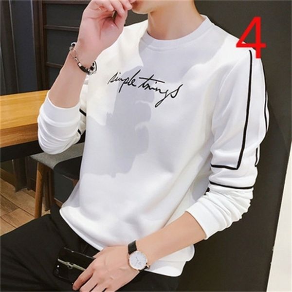 men's long-sleeved t-shirt cotton autumn new korean version of the trend of autumn shirt 201203, White;black
men's long-sleeved t-shirt cotton autumn new korean version of the trend of autumn shirt 201203, White;black