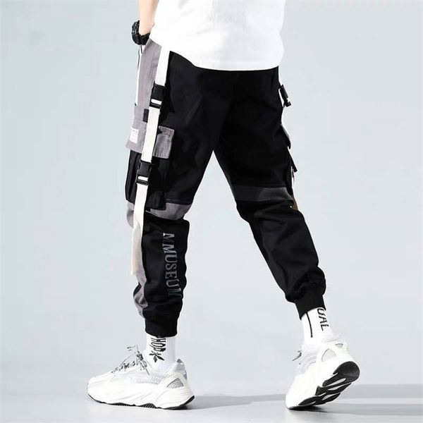 men cargo pants fashion high street ankle length tactical pants casual elastic waist streetwear plus size trousers sweatpants 201110, Black
men cargo pants fashion high street ankle length tactical pants casual elastic waist streetwear plus size trousers sweatpants 201110, Black