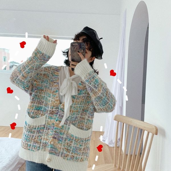 4z367 the sweater fragrance soft so good as to explode small coatquality sweater coat french is color contrast loose knit coat woman hmbfe, White;black
4z367 the sweater fragrance soft so good as to explode small coatquality sweater coat french is color contrast loose knit coat woman hmbfe, White;black