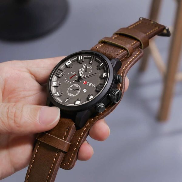 blue light glass large dial 2020 men's watch gift fashion trend personality student kate, Slivery;brown
blue light glass large dial 2020 men's watch gift fashion trend personality student kate, Slivery;brown