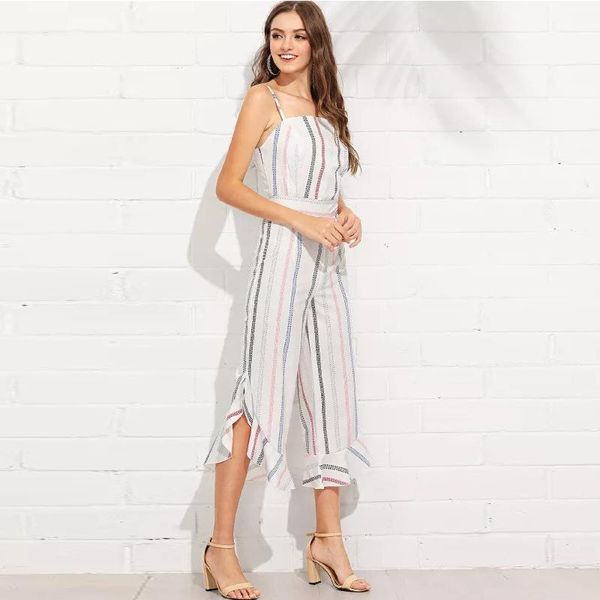 women's chiffon jumpsuit new suspenders high waist stripe ruffled jumpsuit casual backless women summer 20201, Black;white
women's chiffon jumpsuit new suspenders high waist stripe ruffled jumpsuit casual backless women summer 20201, Black;white