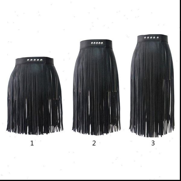 women high waist faux leather fringe tassels skirt body harness with snap buttons halloween party punk rock costume clubwear, Black
women high waist faux leather fringe tassels skirt body harness with snap buttons halloween party punk rock costume clubwear, Black