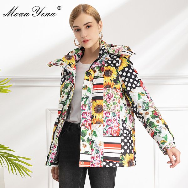 moaayina fashion women's winter runway long sleeve sunflower printed white duck keep warm down jacket outwear, Black
moaayina fashion women's winter runway long sleeve sunflower printed white duck keep warm down jacket outwear, Black