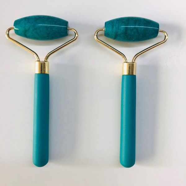 single-head geometric jade roller decorated with zinc alloy gem scraper grinding massager
single-head geometric jade roller decorated with zinc alloy gem scraper grinding massager
