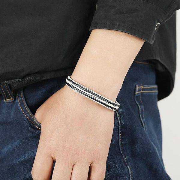 tennis black and white pu leather bracelet men jewelry vintage hiphop metal magnet wrap hand wristband women gifts, Golden;silver
tennis black and white pu leather bracelet men jewelry vintage hiphop metal magnet wrap hand wristband women gifts, Golden;silver