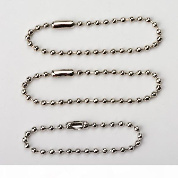 100pcs lot silver tone metal tag 10cm long connector clasp bead ball chain keychain beaded chain
100pcs lot silver tone metal tag 10cm long connector clasp bead ball chain keychain beaded chain