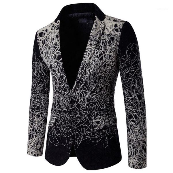 2020 spring autumn europe high-quality suit single-breasted plate flowers line slim fit casual blazer men homme plus size 5xl1, White;black
2020 spring autumn europe high-quality suit single-breasted plate flowers line slim fit casual blazer men homme plus size 5xl1, White;black