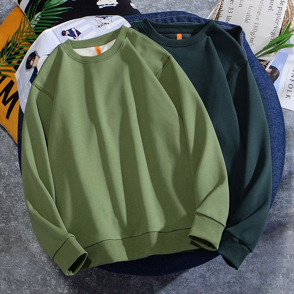 e-baihui 2021 men's autumn winter sweatshirt new solid color plus cashmered joker round neck men's sweater composite cashmere long, Black
e-baihui 2021 men's autumn winter sweatshirt new solid color plus cashmered joker round neck men's sweater composite cashmere long, Black