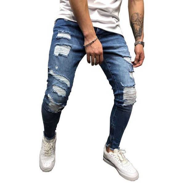 men ripped skinny jeans white side stripe jeans stretch slim fit elastic biker male big size ankle tight guys, Blue
men ripped skinny jeans white side stripe jeans stretch slim fit elastic biker male big size ankle tight guys, Blue