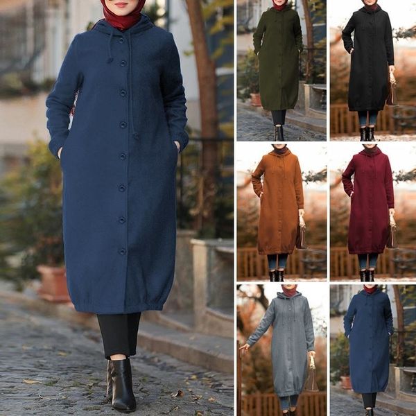 vintage women's hooded hoodies zanzea sweatshirt vestidos casual long sleeve drawstring pullovers female button midi robe t200904, Black
vintage women's hooded hoodies zanzea sweatshirt vestidos casual long sleeve drawstring pullovers female button midi robe t200904, Black