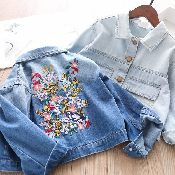 2020 autumn girls back embroidered denim jacket children's clothing wholesale, Blue;gray
2020 autumn girls back embroidered denim jacket children's clothing wholesale, Blue;gray