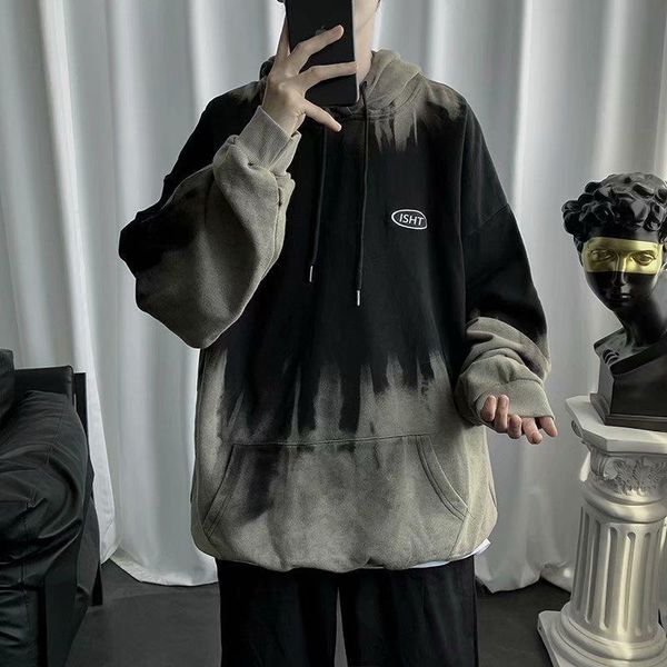 2021 harajuku tie-dye gradient men's hoodies vintage black brief all-match youthful vitality sweatshirt pullover punk style top
2021 harajuku tie-dye gradient men's hoodies vintage black brief all-match youthful vitality sweatshirt pullover punk style top