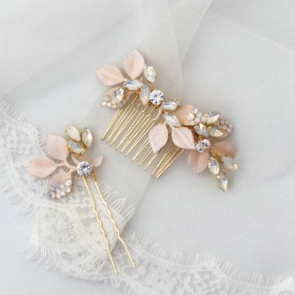 bridal hair comb rose flower headdress opal crystal wedding hair accessories, Golden;silver
bridal hair comb rose flower headdress opal crystal wedding hair accessories, Golden;silver