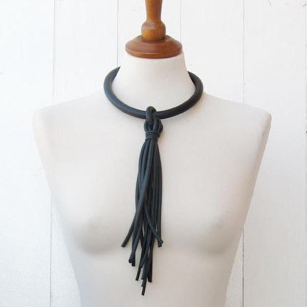 yd&ydbz black rubber rope tassel long necklace charms for women current thick leather choker sweater chain women's jewellery1, Golden;silver
yd&ydbz black rubber rope tassel long necklace charms for women current thick leather choker sweater chain women's jewellery1, Golden;silver