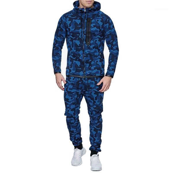 running sets men's autumn camouflage printed zipper tracksuits hooded pants sports suit slim fitness jogging #31, Black;blue
running sets men's autumn camouflage printed zipper tracksuits hooded pants sports suit slim fitness jogging #31, Black;blue