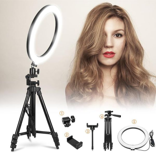 10 inch 26cm usb led light ring dimmable pgraphy selfie lamp phone holder with tripod usb plug for makeup youtube vk tik tok1
10 inch 26cm usb led light ring dimmable pgraphy selfie lamp phone holder with tripod usb plug for makeup youtube vk tik tok1