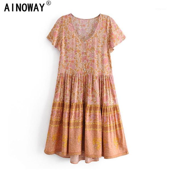 vintage chic women botton floral print deep v-neck bohemian mini dress ladies short sleeve boho happie dresses vestidos1, White;black
vintage chic women botton floral print deep v-neck bohemian mini dress ladies short sleeve boho happie dresses vestidos1, White;black