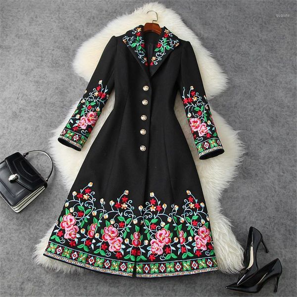 runway fashion luxury floral embroidery woolen jackets winter thick warm wool blend coats vintage long overcoat female outerwear1, Black
runway fashion luxury floral embroidery woolen jackets winter thick warm wool blend coats vintage long overcoat female outerwear1, Black