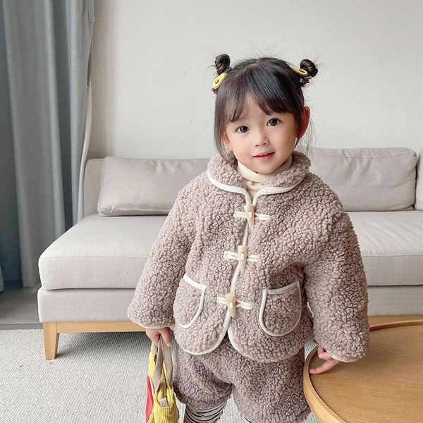 milancel 2020 winter new girls coat lamb wool kids outwear claw botton jacket for girl sweet colorbaby cardigan, Blue;gray
milancel 2020 winter new girls coat lamb wool kids outwear claw botton jacket for girl sweet colorbaby cardigan, Blue;gray
