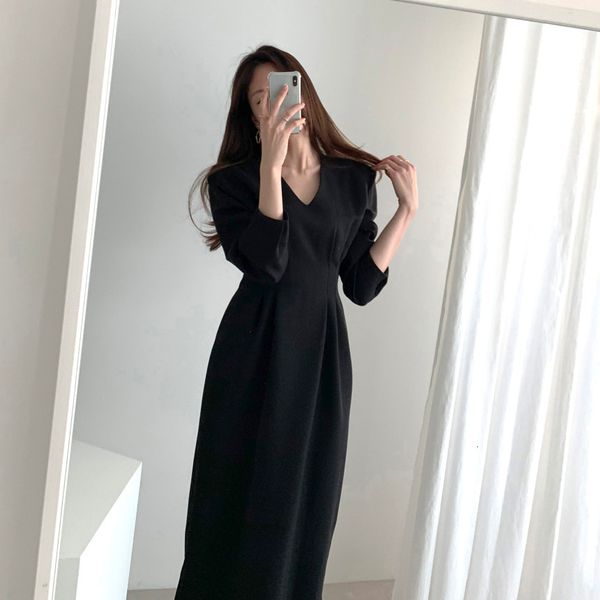2021 new elegant ladies office fashion solid color women slim midi vestidos ol es 4mcz, Black;gray
2021 new elegant ladies office fashion solid color women slim midi vestidos ol es 4mcz, Black;gray