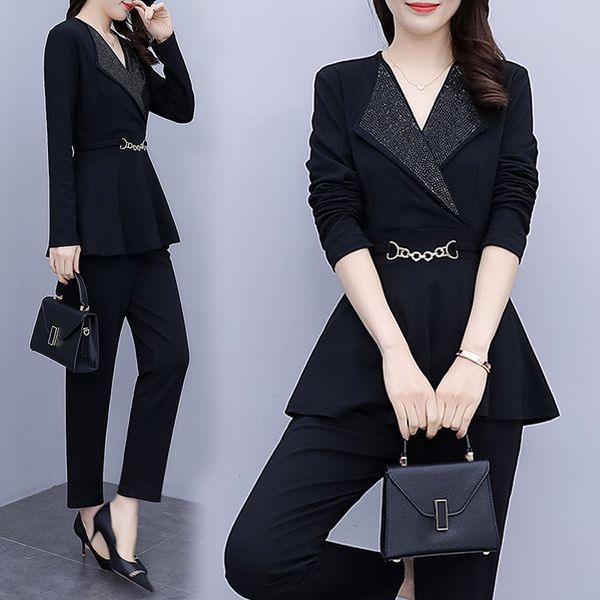 black blazer and pants for the woman suits lady luxury office women's clothes conbinaison femme suit business 1an0, White;black
black blazer and pants for the woman suits lady luxury office women's clothes conbinaison femme suit business 1an0, White;black