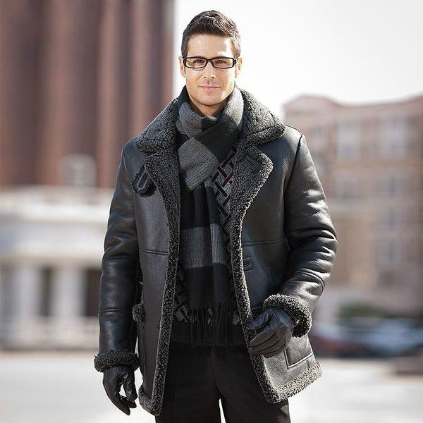 winter genuine leather jacket men natural sheep fur coat mens shearling jacket sheepskin leather coats st14a2508 kj36291, Black
winter genuine leather jacket men natural sheep fur coat mens shearling jacket sheepskin leather coats st14a2508 kj36291, Black
